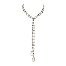 Load image into Gallery viewer, Grey Moonstone Lariat Necklace