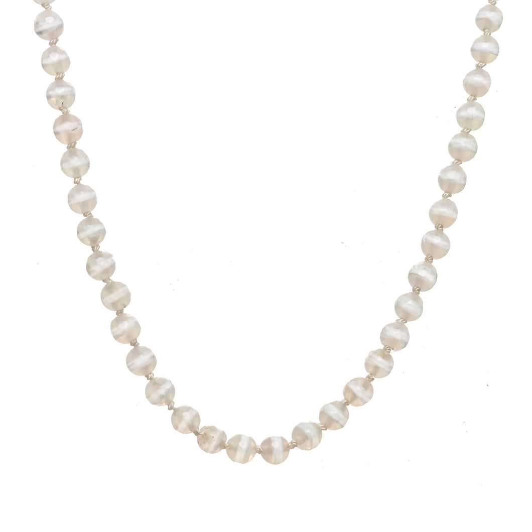 White Striped Agate Necklace