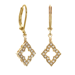 Pave Clover Earrings