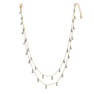 Double Row Droplet Necklace