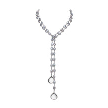 Load image into Gallery viewer, Grey Pearl Lariat Necklace