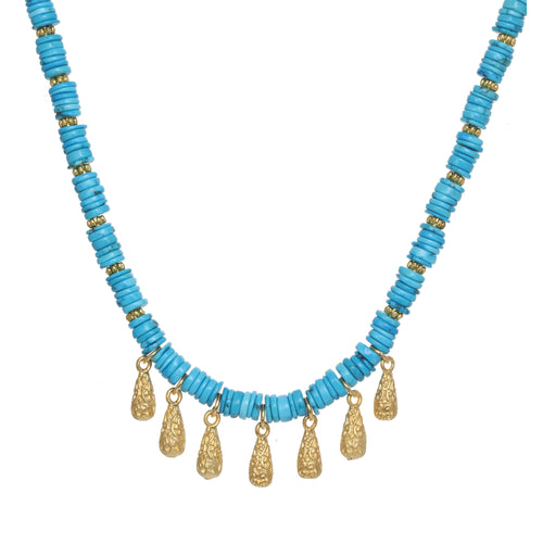 Turquoise Raindrop Necklace