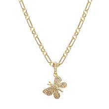 Load image into Gallery viewer, Hanging Diamond Butterfly Necklace