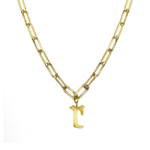 Gothic Initial Necklace