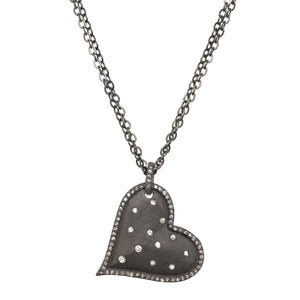 Hanging Heart Diamond Necklace