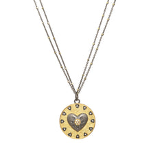 Load image into Gallery viewer, Mixed Metal Diamond Heart Necklace
