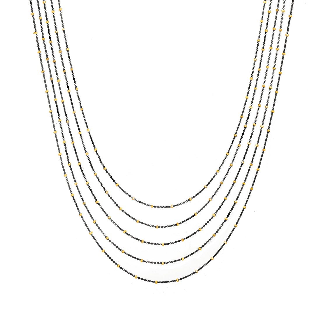 Mixed Metal Layered Necklace