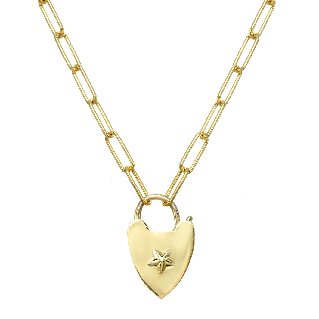 Yours Forever Gold Padlock Necklace
