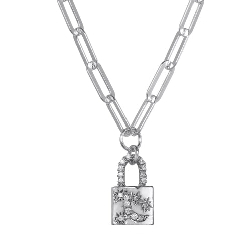 Sterling Silver Padlock Pendant