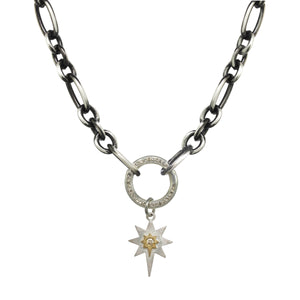 Silky Silver Star Necklace