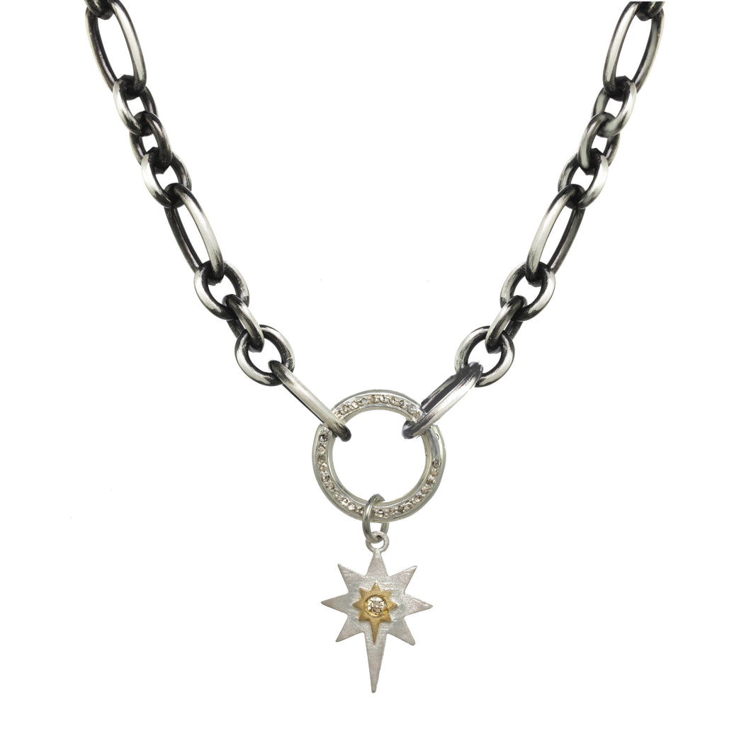 Silky Silver Star Necklace