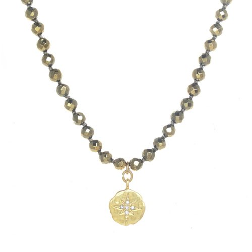 Twinkling Pyrite Starburst Necklace