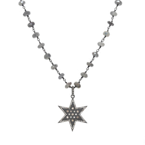 Silverite Diamond Star Necklace