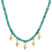 Load image into Gallery viewer, Turquoise Tribal Necklace