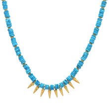 Load image into Gallery viewer, Turquoise Mini Spike Necklace