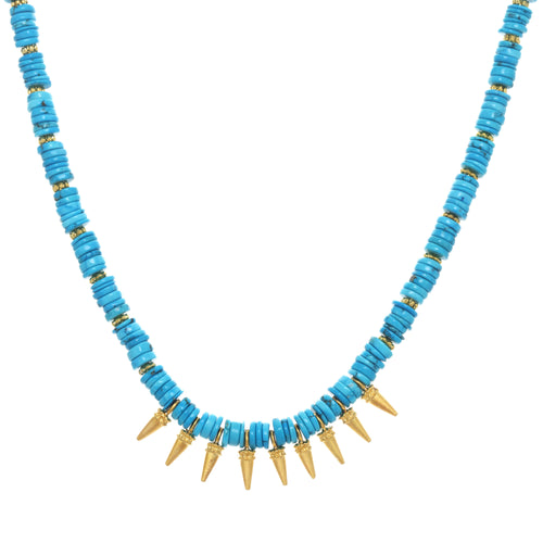 Turquoise Mini Spike Necklace