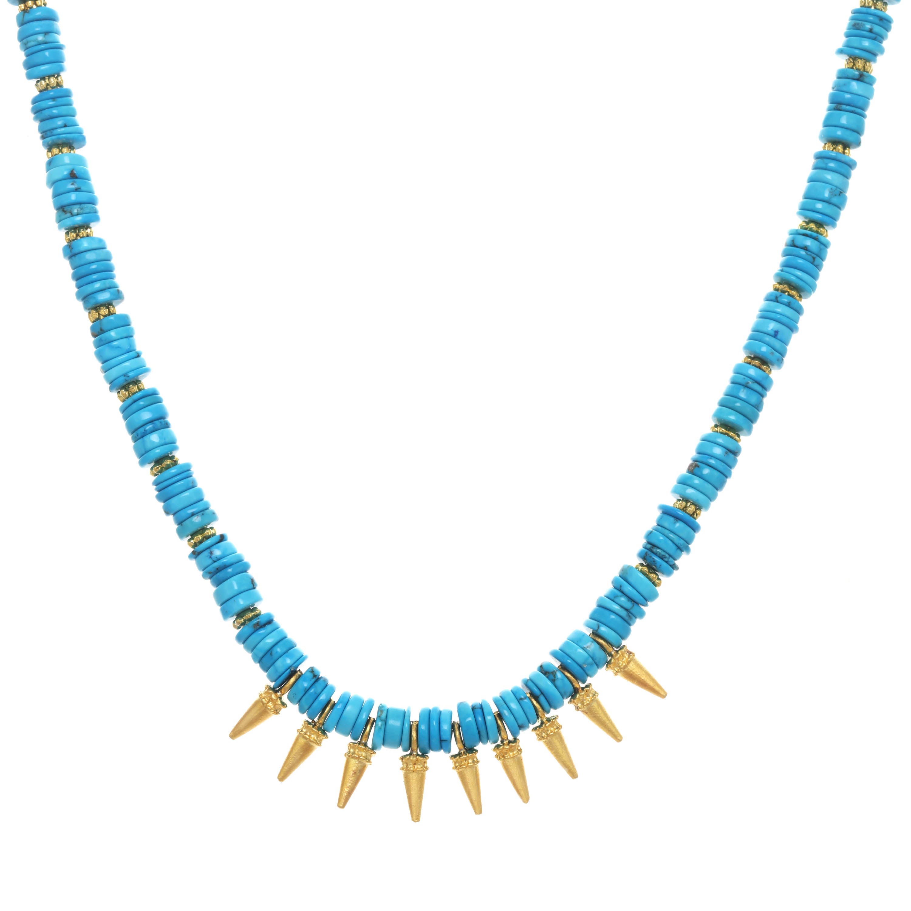 Turquoise Mini Spike Necklace – Rachel Reinhardt Jewelry