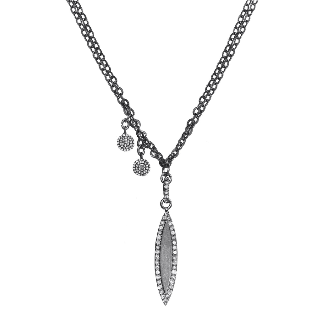 Asymmetrical Diamond Dagger Necklace