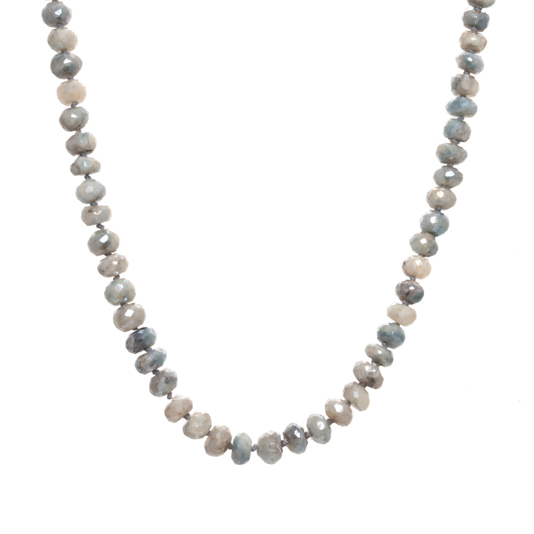 Sparkling Silverite Rondelle Necklace