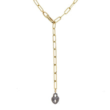 Load image into Gallery viewer, Sparkling Heart Lock Necklace